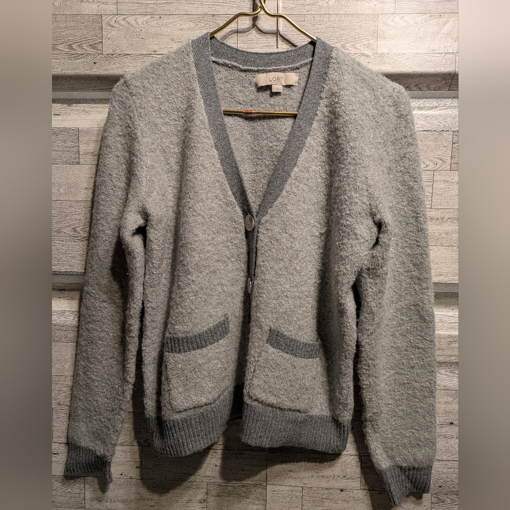 Gray Cardigan Sweater